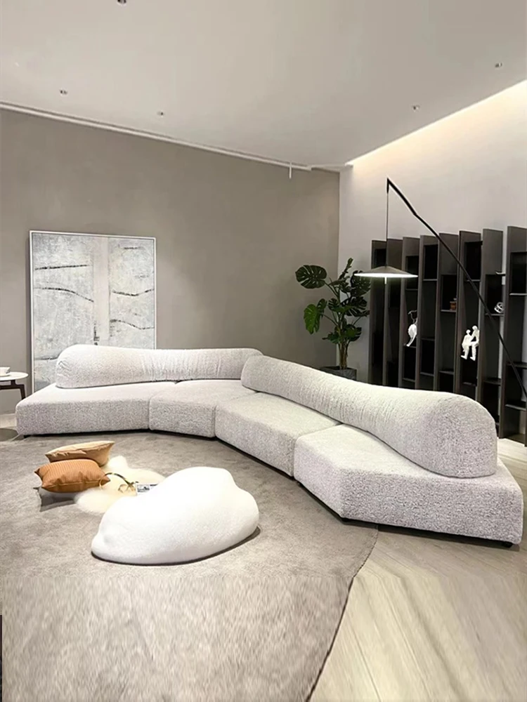 Fabric sofa large apartment living room furniture special-shaped module sofa combination