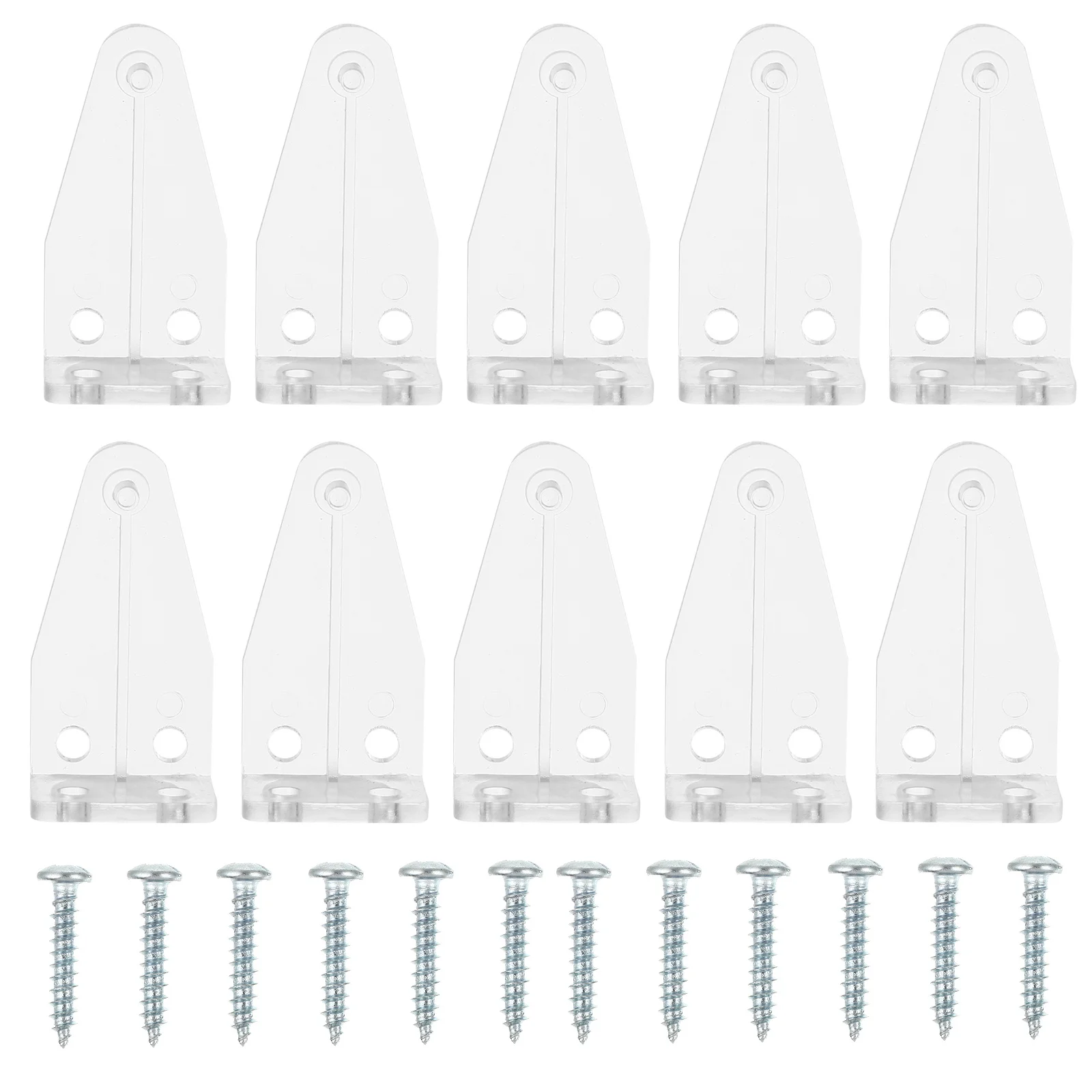 

10Pcs Hold Down Brackets Blind Clear Plastic Bottom Rail Holder Clips for Horizontal Blinds Replacement Hold Down Bracket