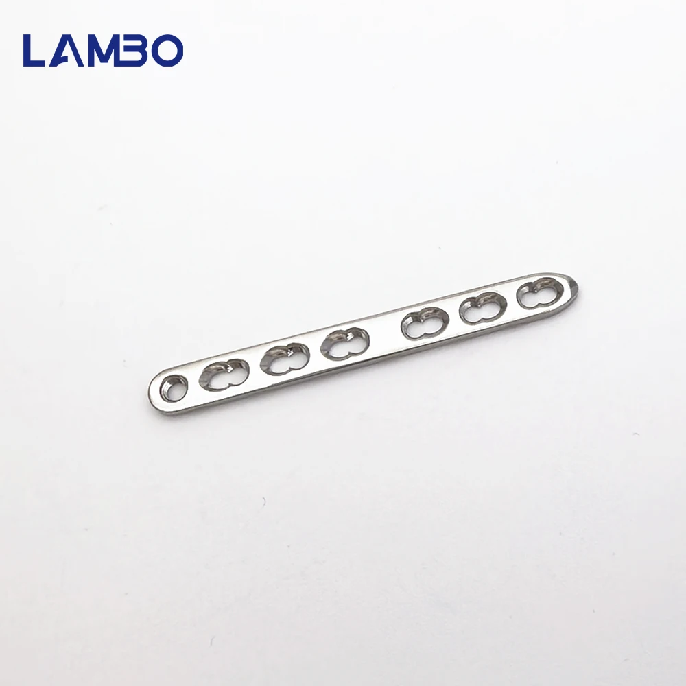 

1 шт. 2,4 мм S.S. Прямая фиксирующая пластина, ветеринарные ортопедические имплантаты, Mascotas Pet ручные инструменты, хирургические инструменты для собак