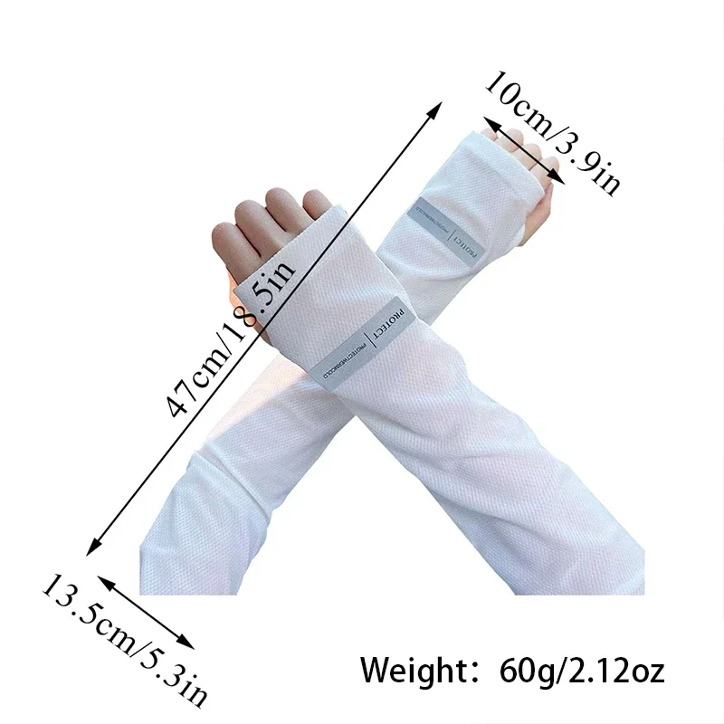 Unisex Sunscreen Ice Arm Sleeves Outdoor Fashion UV Protection Elastic Driving Gloves Arm Cover Lightweight