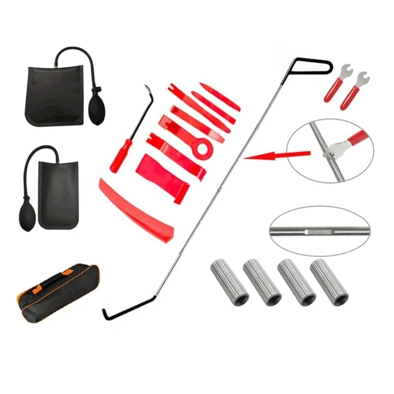 2025 Mới 19 Chiếc Kìm Kẹp Bộ & Dây Tẩy Tự Động Bọc Combo Bộ Dụng Cụ Sửa Chữa Với Túi Bảo Quản Cho Cửa Ô Tô bảng Điều Khiển Bảng