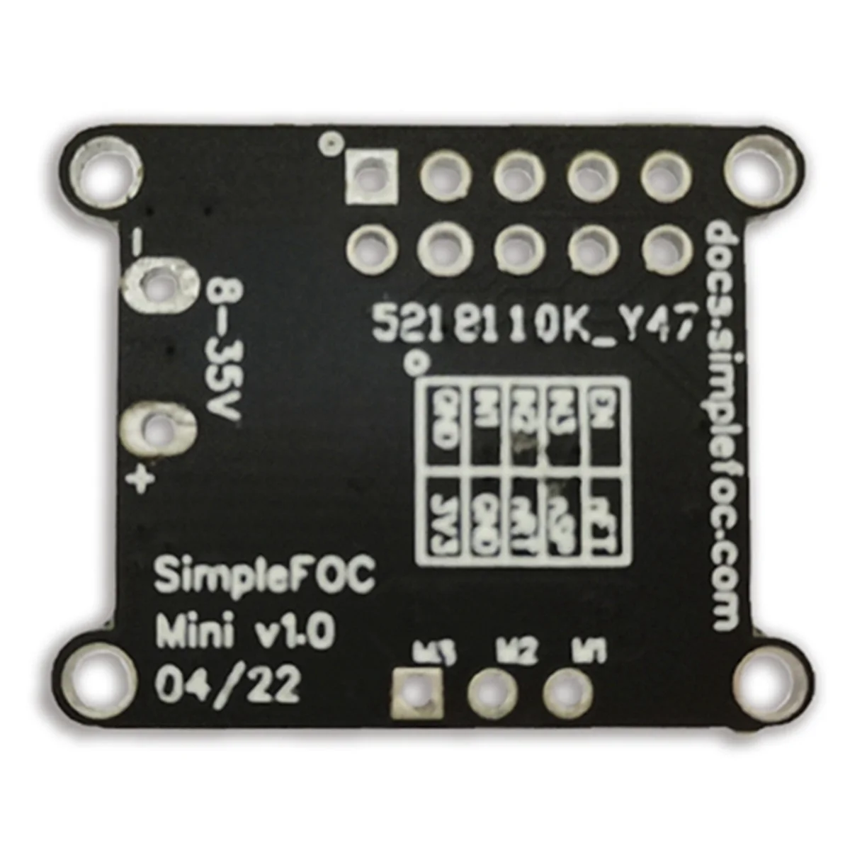 SimpleFOCMini Placa controladora de motor CC sin escobillas Controlador de control FOC Módulo de placa controladora de algoritmo de control SVPWM-AB01