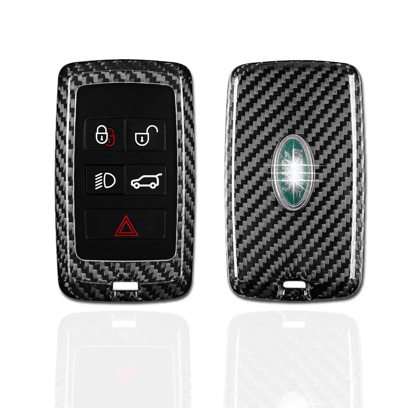 

Carbon Fiber Key Fob Cover Protector Case for Land Rover Range Rover Defender 110S Dsicovery Vogue Sport Dsicovery HSE Velar