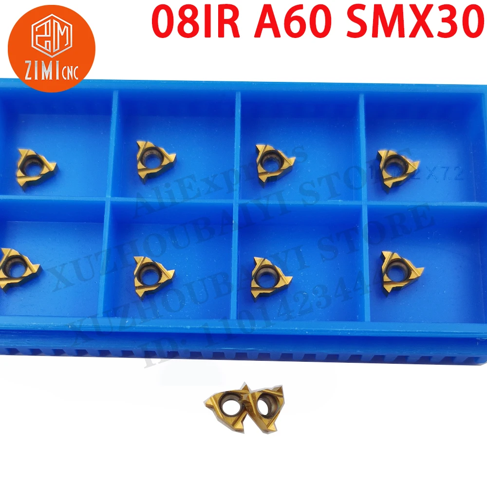 08IR A60 SMX30 스레드 터닝 도구 CNC 도구 터닝 인서트 기계적 절단 스레드 금속 선반 기계 도구 초경 인서트