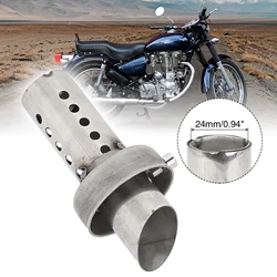 Motoforti Hexagonal Universal Motorcycle Exhaust Pipe Baffle Muffler Pipe Baffle Silver Tone