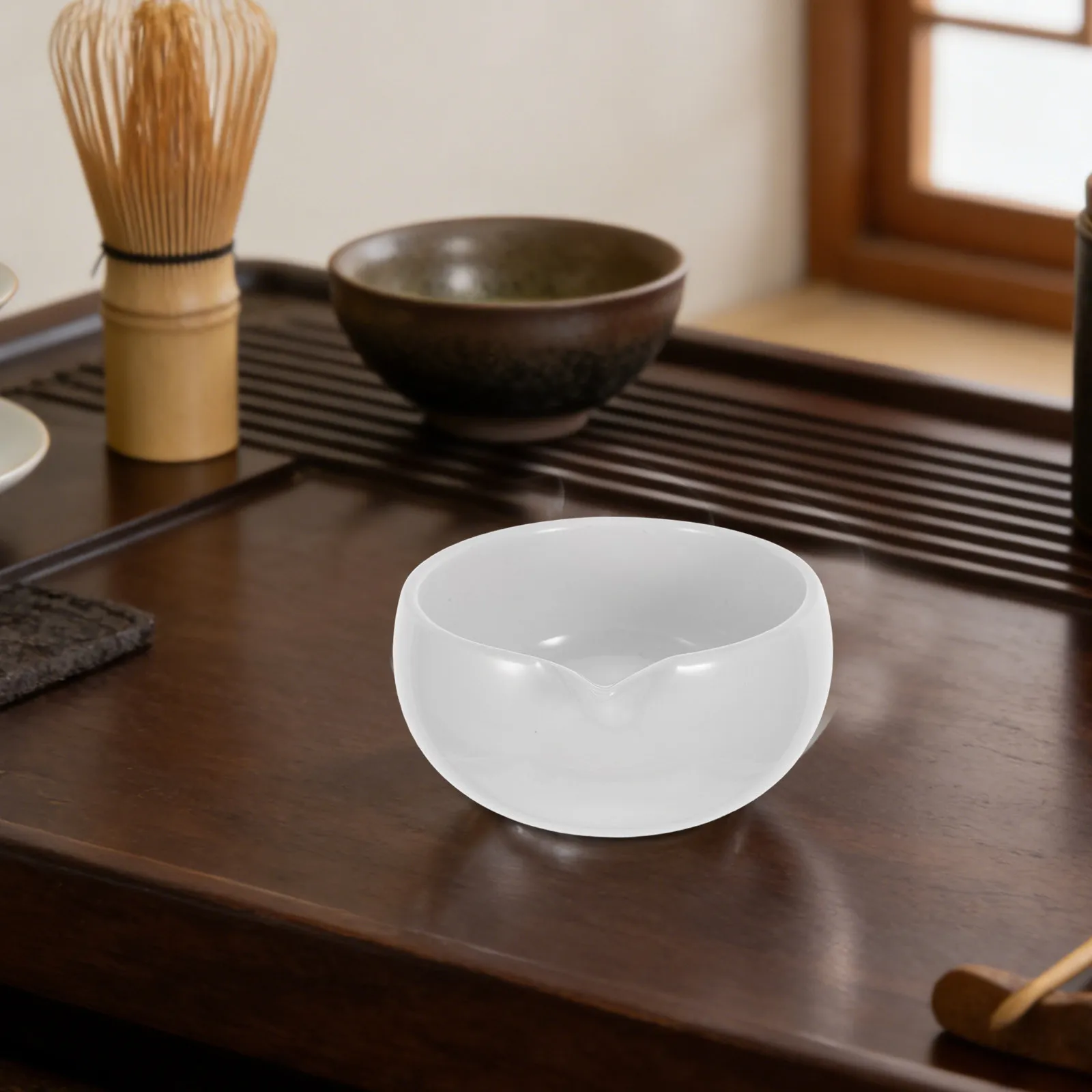 Tazón de Matcha de Porcelana con Boquilla para Verter, Chawan de Cerámica, Regalo para la Ceremonia del Té Japonés para Hombres, para Batir y Mezclar Matcha Tradicional