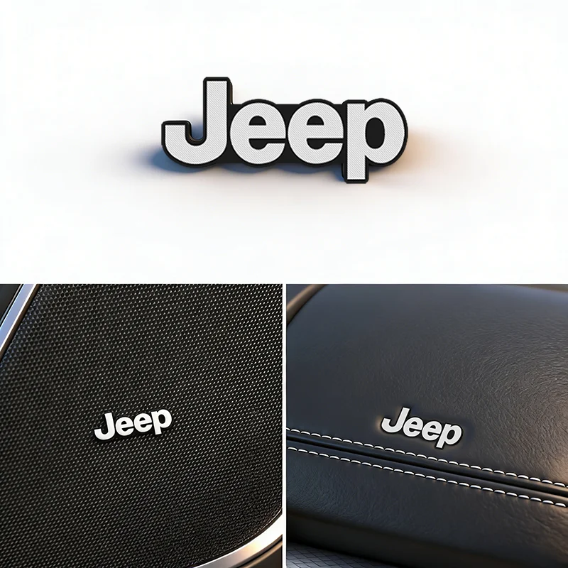 Emblemas Metálicos 3D para Autos Jeep, Calcomanías Decorativas para Jeep Wrangler, Grand Cherokee, Compass, Wagoneer, Gladiator, Avenger, JK