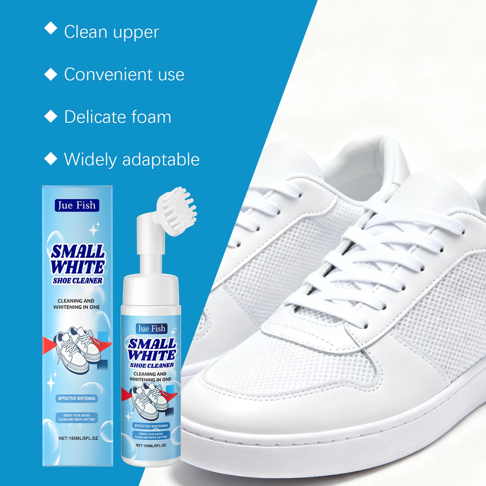 White Shoe Cleaning Foam Stain Removal Whitening Polish Clean Yellow Edges Eliminate Odor Leather Suede Canvas Dry Clean Mousse