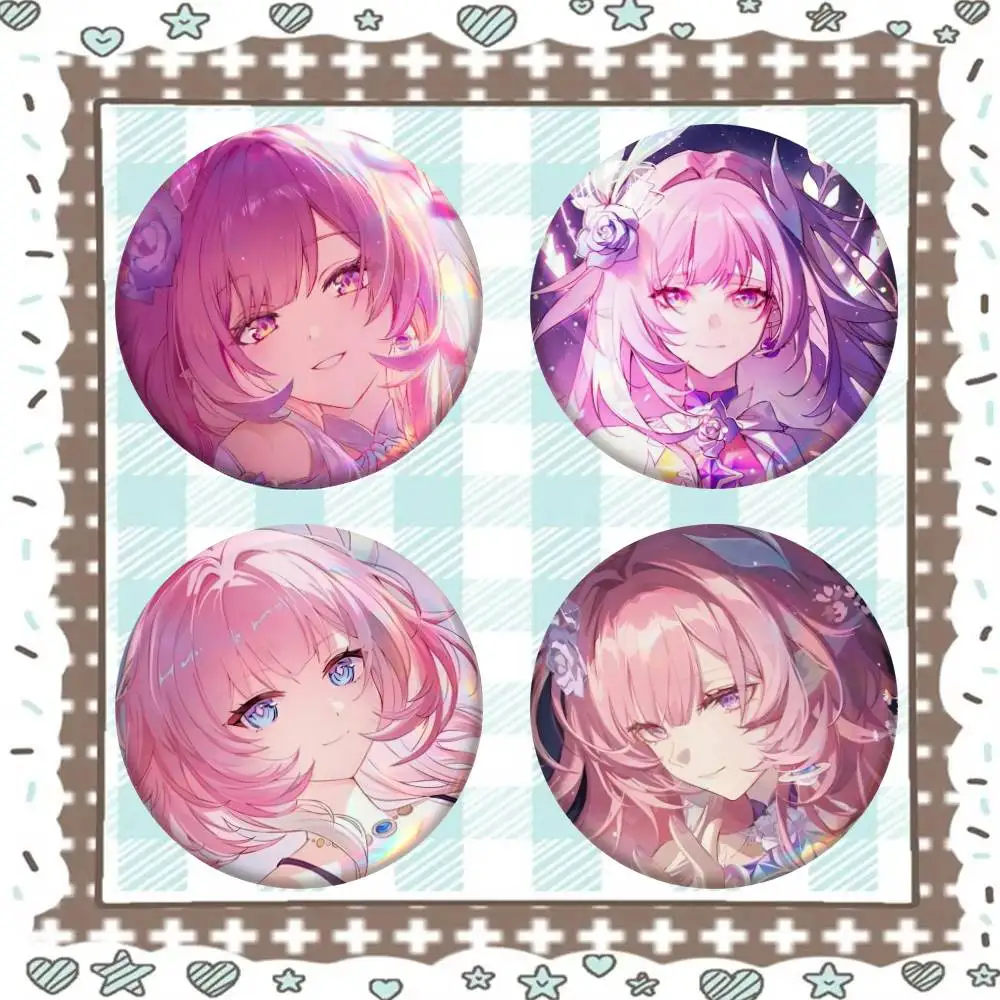 Cyrene Honkai Star Rail Game Badge Tinplate Meme Round Brooch For Hat Bag Creative Lapel Jewelry Accessories Gifts