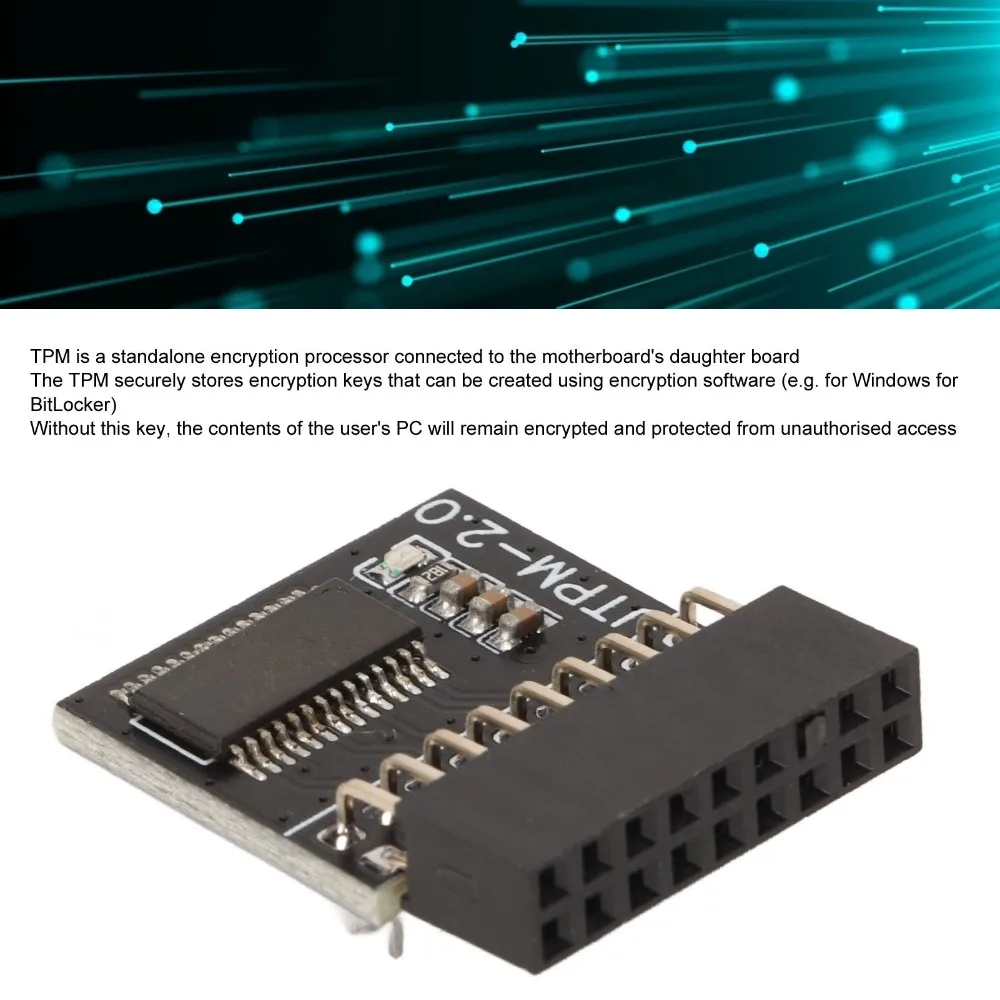 Picture 6: Practical 18Pin TPM2.0 Module Lightweight Compact Encryption Security Module TPM Module for Windows