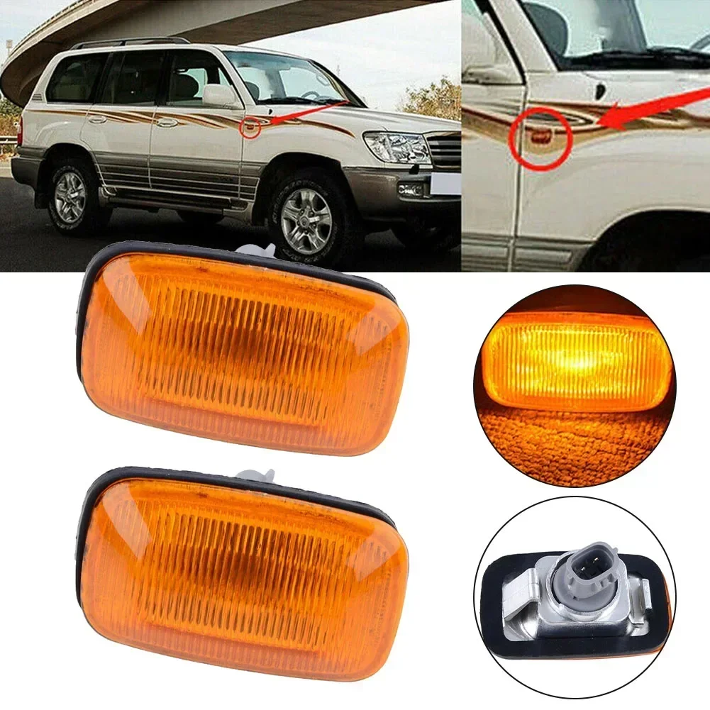 Perfect Match Car Front Bumper Side Marker Turn Signal Lamp for Toyota For Cruiser LC100 9807 Easy Installation Amber Light