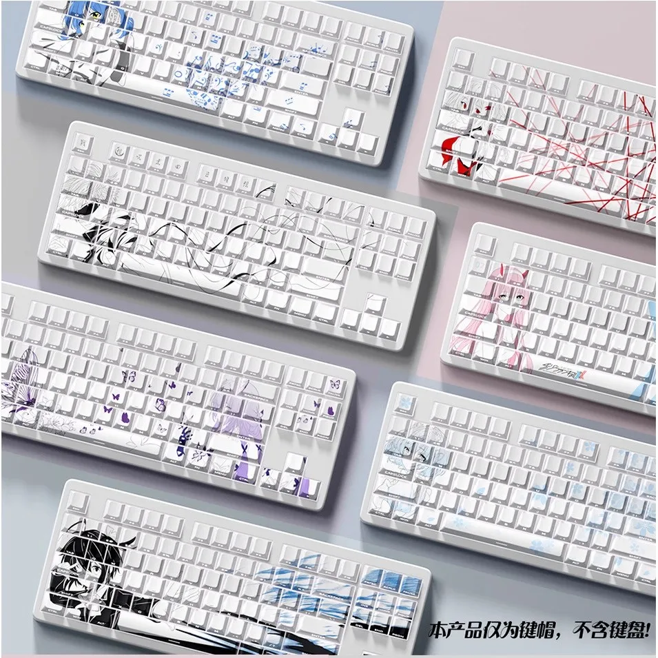 

1 комплект Rem Gojo Satoru Nishikigi Chisato DARLING In The FRANXX Castorice Yamada Ryo Nakano Miku Takanashi Rikka Clove Keycaps