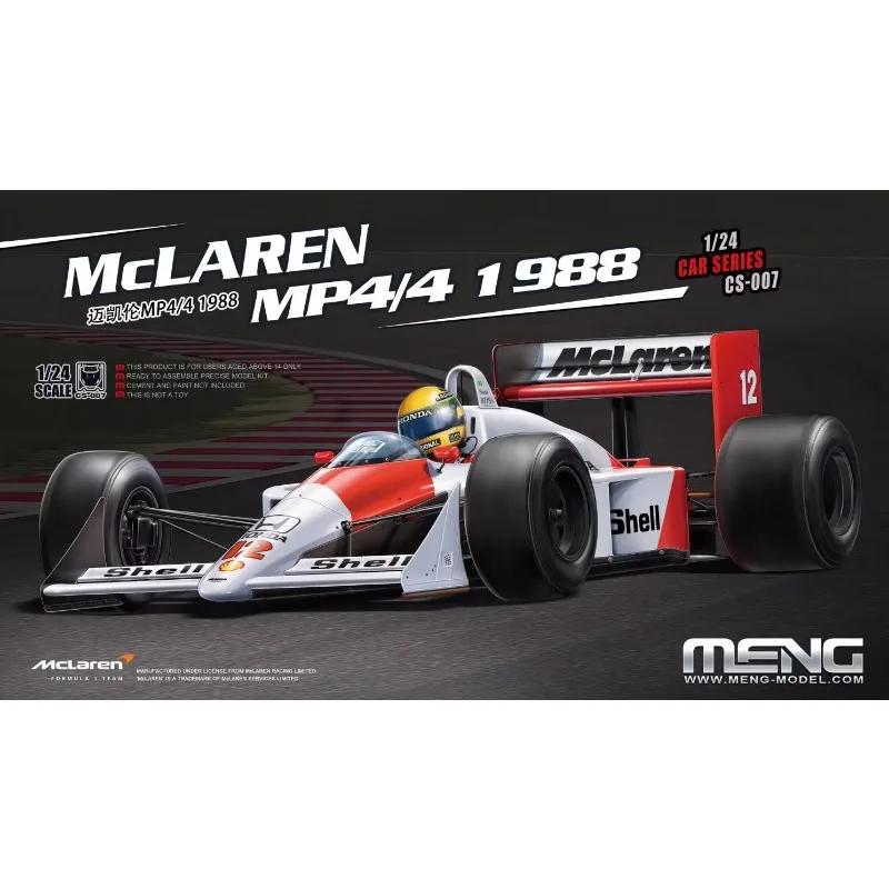 MENG CS-007 1/24 SCALE MCLAREN MP4/4 1988 CAR MODEL KIT