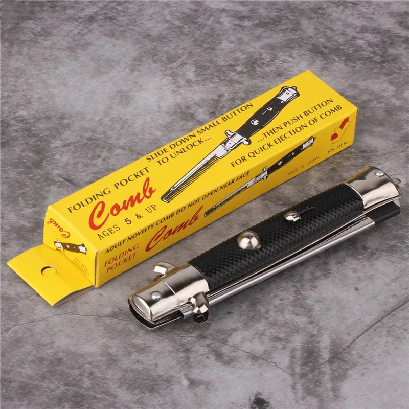 

2026 Folding Comb Spring Comb American Oil Head Comb Portable Travel Large Back Head Butterfly Pocket Automatic Jump Comb