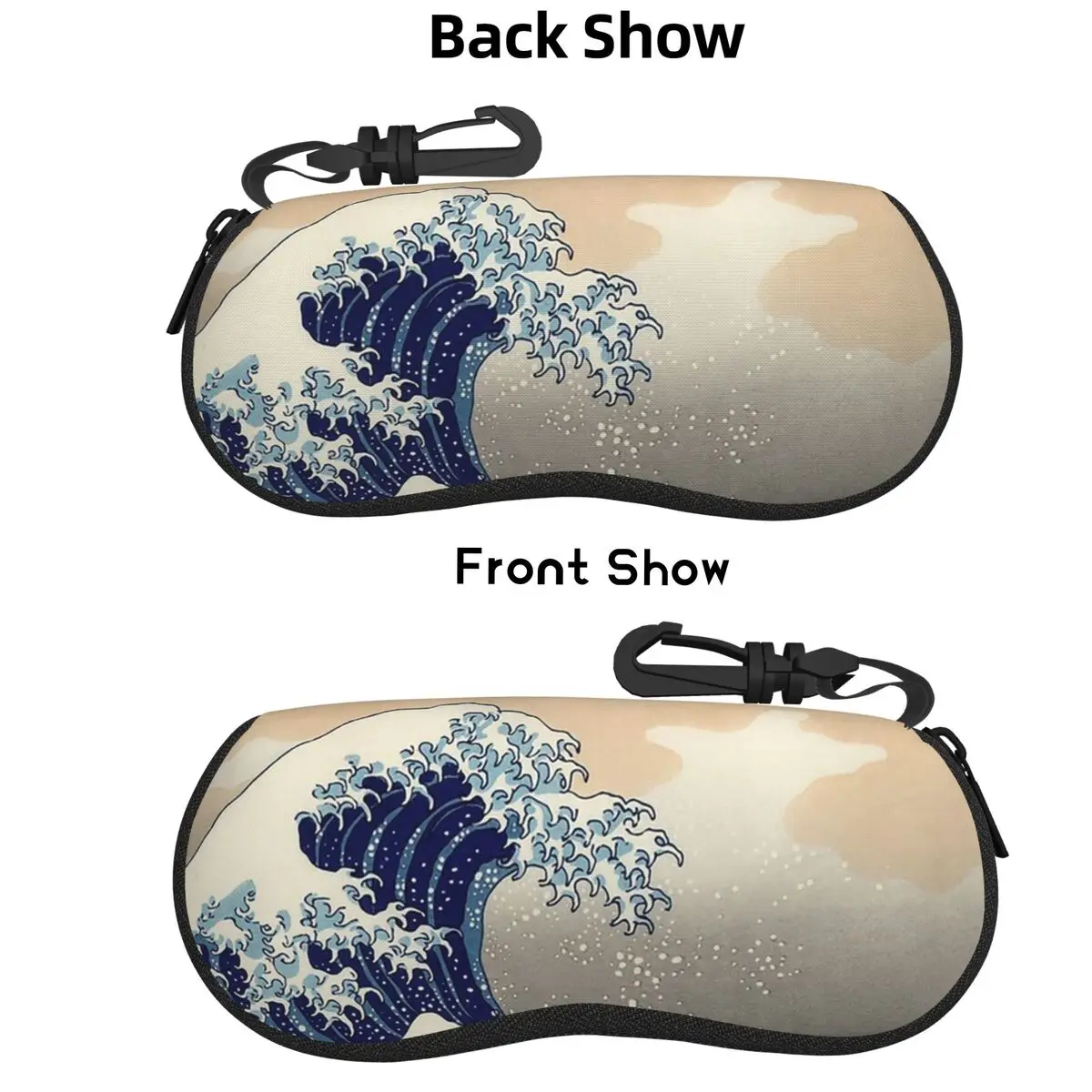 

'The Great Wave Off Kanagawa' By Katsushika Hokusai Reproduction Shell Glasses Case Sunglasses Box Women Men Soft Eyeglasses Bag