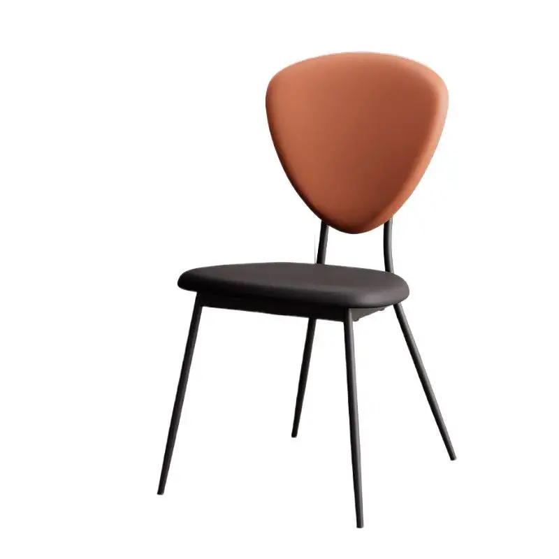 

Italian cream light luxury dining chair designer solid wood Nordic modern simple back chair home restaurant love chair
