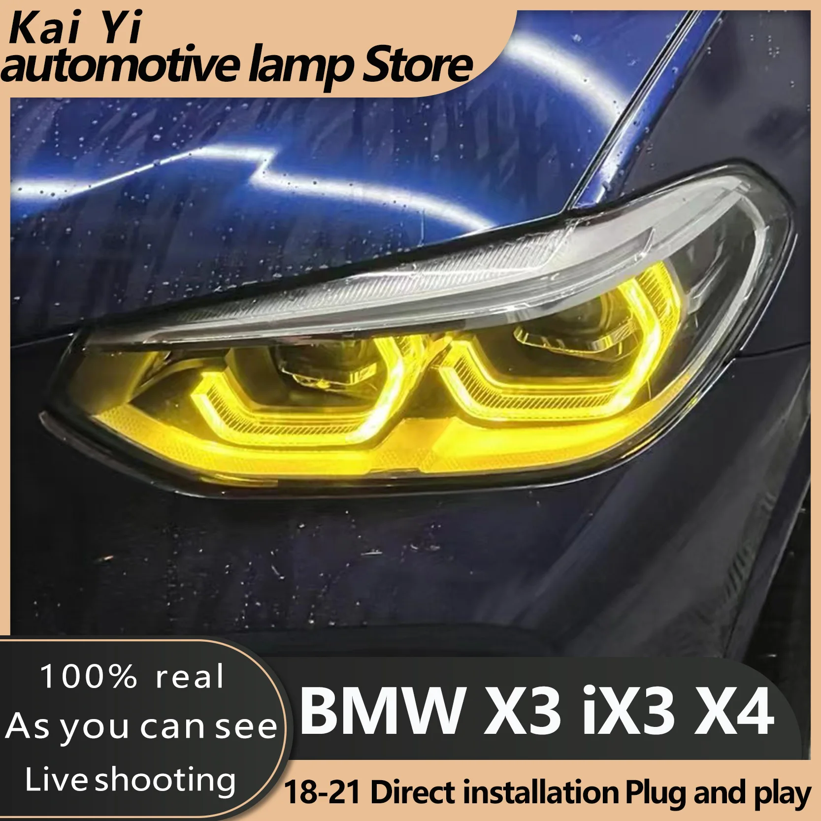 Car Headlight CSL-Yellow DRL Modules For BMX X3 IX3 X3M X4 X4M G01 G08 F97 F98 LED Daytime Running Signal Light Plug And Play