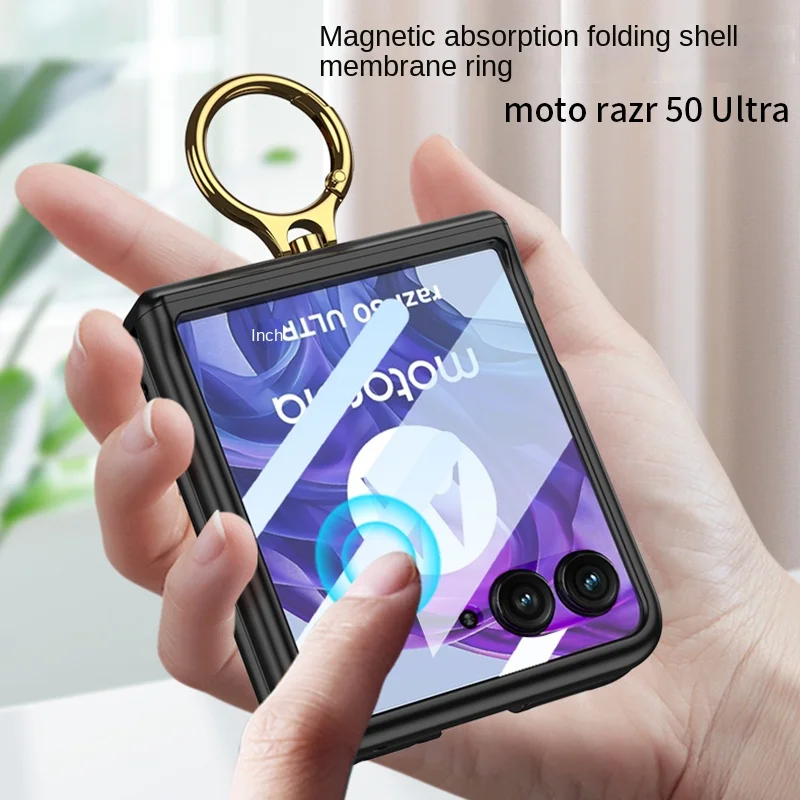 

Folding ring shell film integrated Back Cover For Motorola Razr 60 50 Ultra Case Camera protection shockproof Phone Case