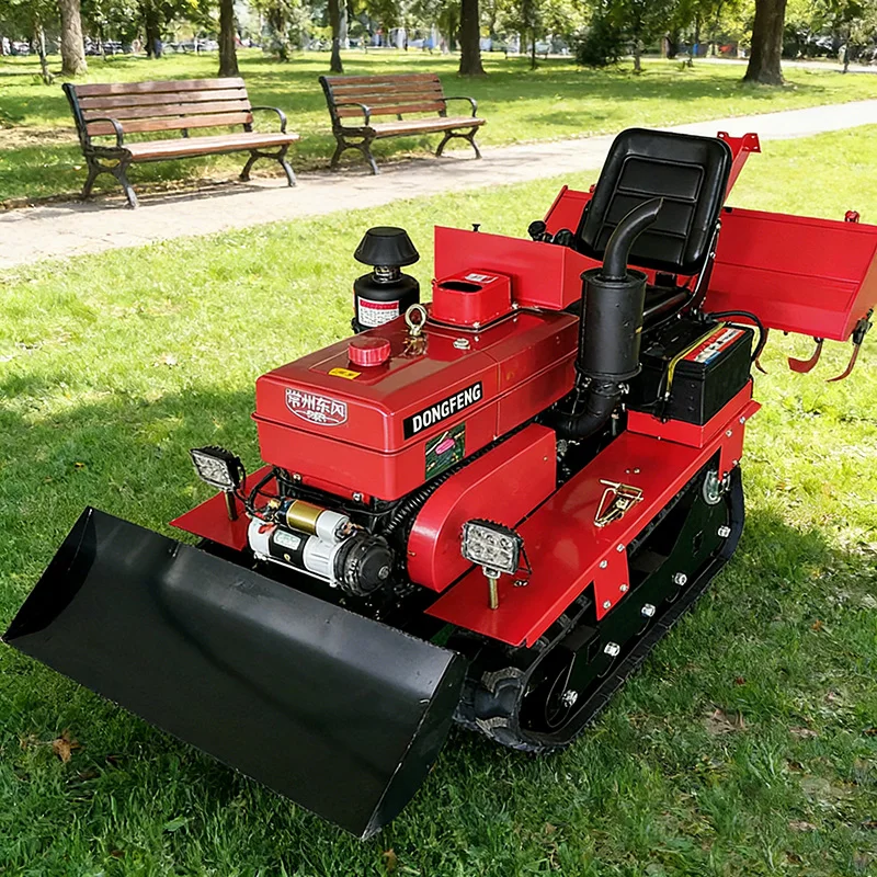 

Customized Mini Crawler Tractor Multifunctional Rotary Tiller Small Plowing Machine Cultivator With Multiple Attachments