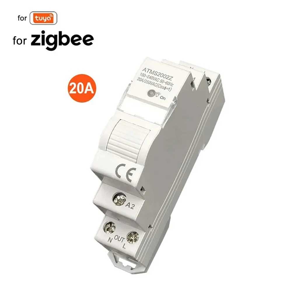 1PC ATMS2002Z For-Zigbee Smart Switch Energy Monitoring MultiFunction DIN Rail Timer Electrical Equipment Switch Accessories