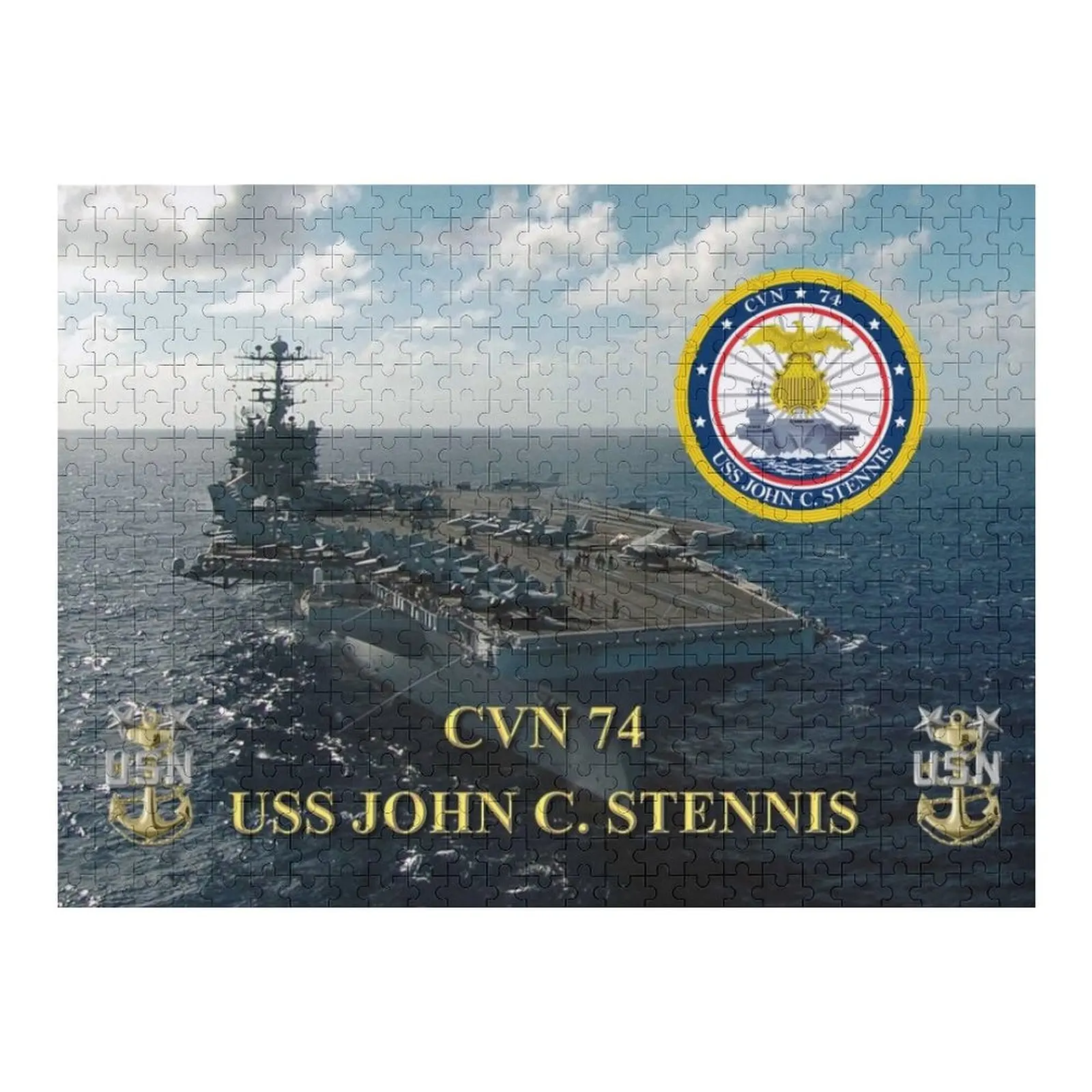 

CVN-74 USS John C. Stennis Jigsaw Puzzle Personalized Toy Wood Adults Custom With Photo Customized Toys For Kids Puzzle