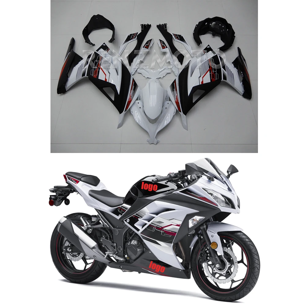 Motorcycle Fairing Accessory Fit For Kawasaki K0313-1002b Ninja 300 2013-2019 and Ninja 250R 2013-2017 Bodywork Decor Set