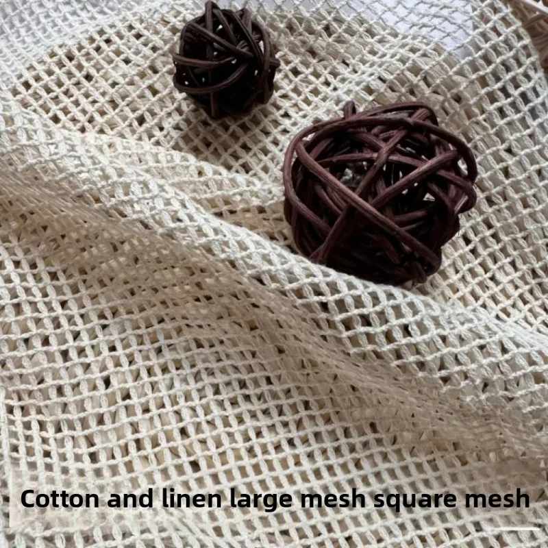 Linen Cotton Mesh Fashion Fabric for Decoration Background DIY Crafts Clothing Design Cloth By The Meter Sewing Material