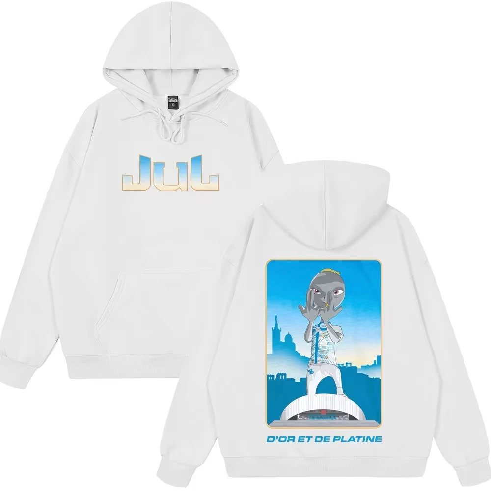 Jul Alien Cartoon Graphic Hoodie Men Women Vintage Fleece Long Sleeve Autumn Hoodies Oversized Clothing Retro Tops