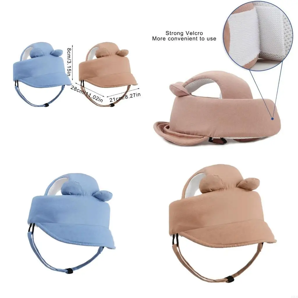 

Breathable Fabric Baby Head Protector Nonslip Adjustable Learning to Walk Hat A2UB