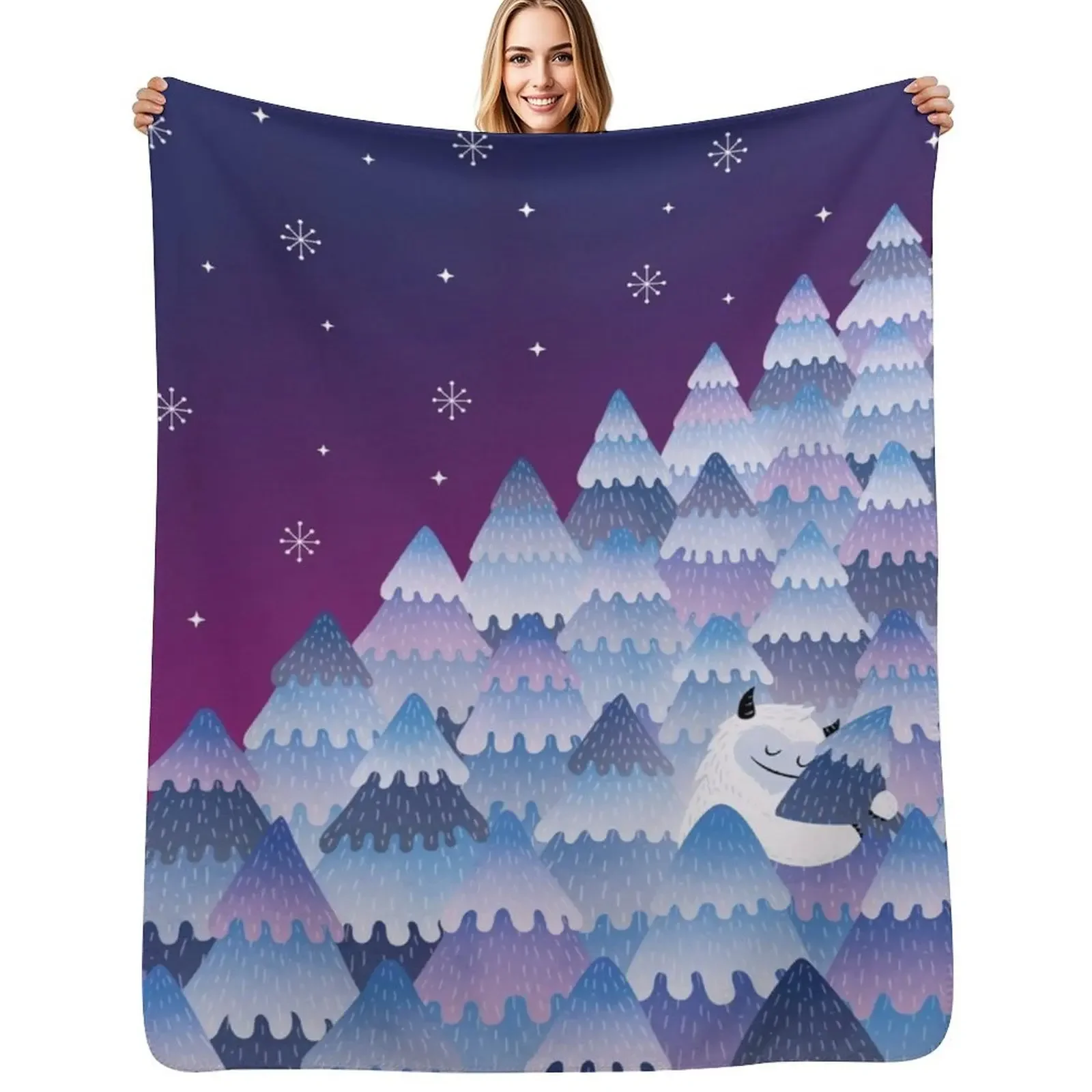 

Tree Hugger (Night version) Throw Blanket Plaid bed plaid Flannel Baby Blanket