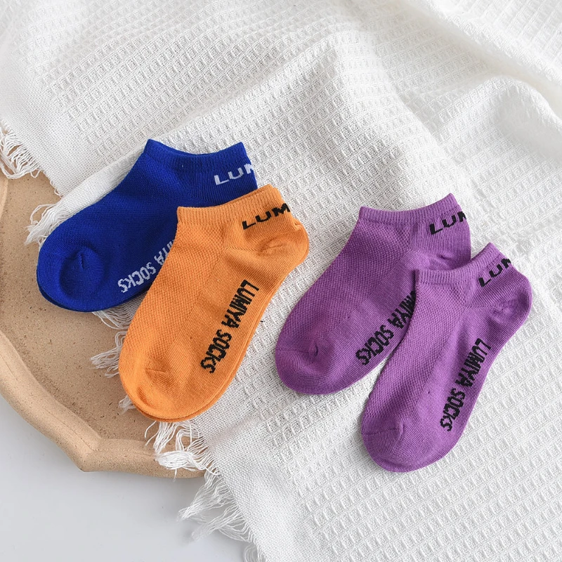 12 Pairs Baby Socks Boys Girls Letter Socks Cotton Soft Newborn Babies Loose Comfortable Sock Kids School Sport Clothes Unisex