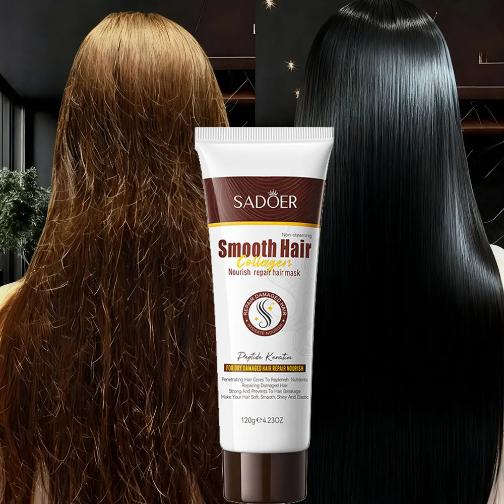

120g Collagen Keratin Hair Care Mask Smoothing Moisturizing 5 Seconds Repair Dry Damaged Treatment Straighten Soft Hair Care