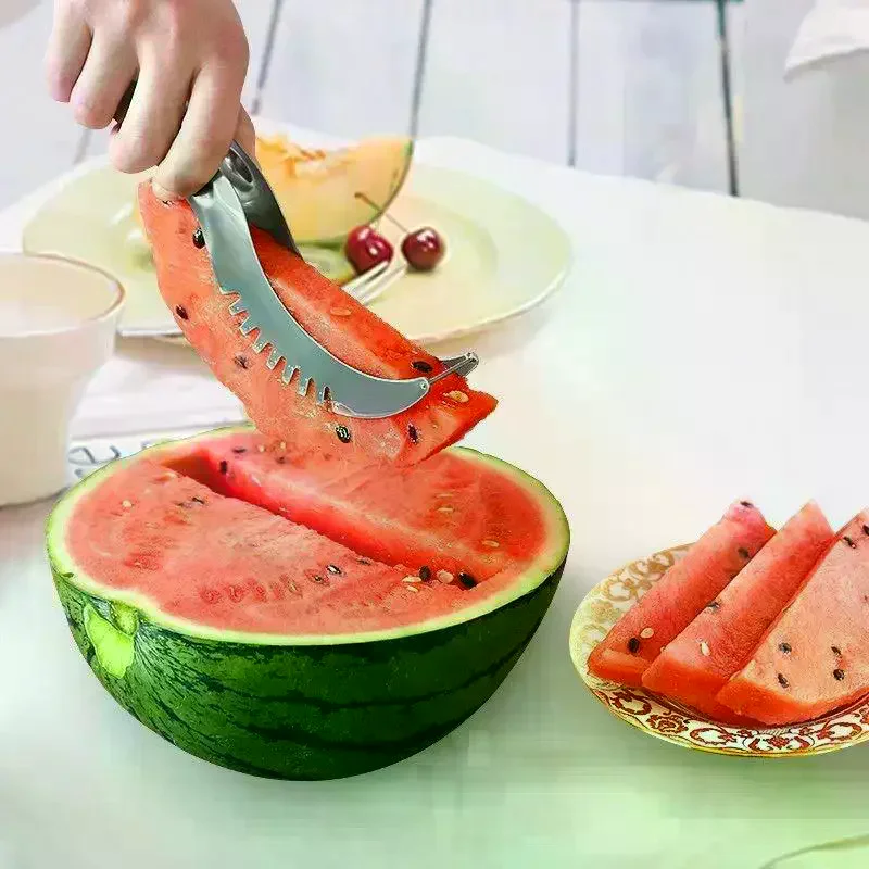 Stainless Steel Windmill Watermelon Slicer Artifact Large Fruit Cutter 1PC For Home Summer Salad Prep
