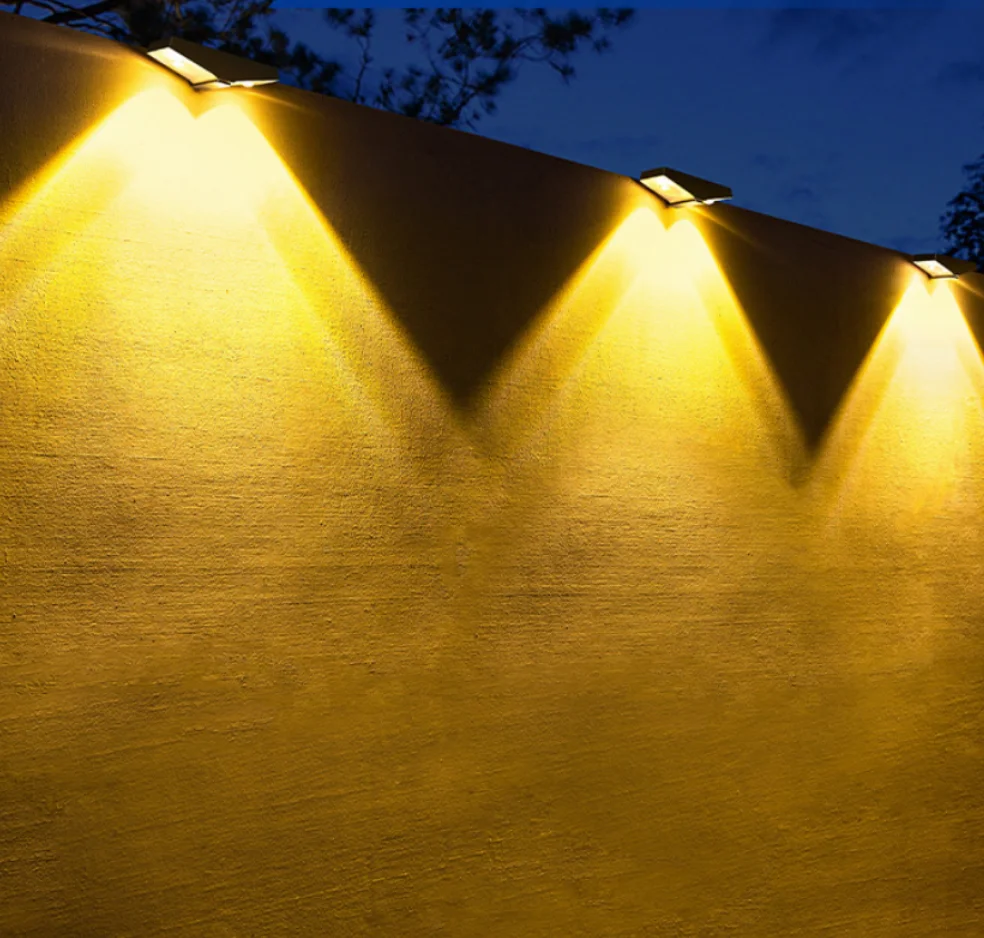 New Solar Outdoor Villa Garden Motion-Sensing Decorative Atmosphere Solar Wall Wash Light