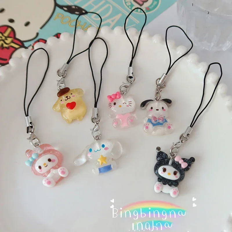 1PCS Kawaii Sanrio Hello Kitty Keychain Creative KT Cat Key Holder Cute Cartoon Anime Keying Bag Pendant Accessories Girl Gifts