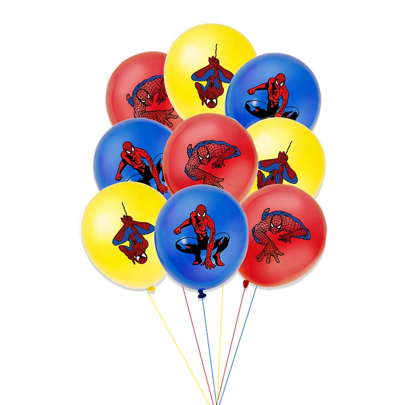 Globos de látex de Spiderman para niños, 10/20/30 piezas, 12 pulgadas, decoraciones para fiesta de cumpleaños, juguetes para niños, suministros para fiesta de Baby Shower