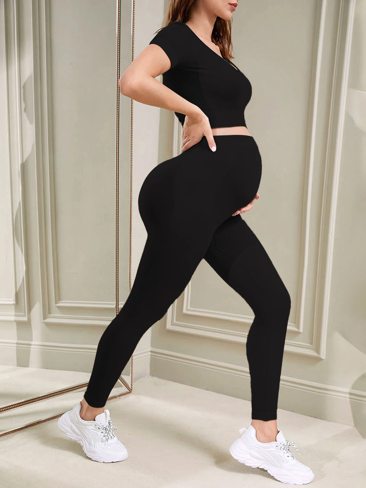 3 Pack Women's Maternity Leggings Maternity Yoga Pants Pregnancy Leggings Maternity Clothes