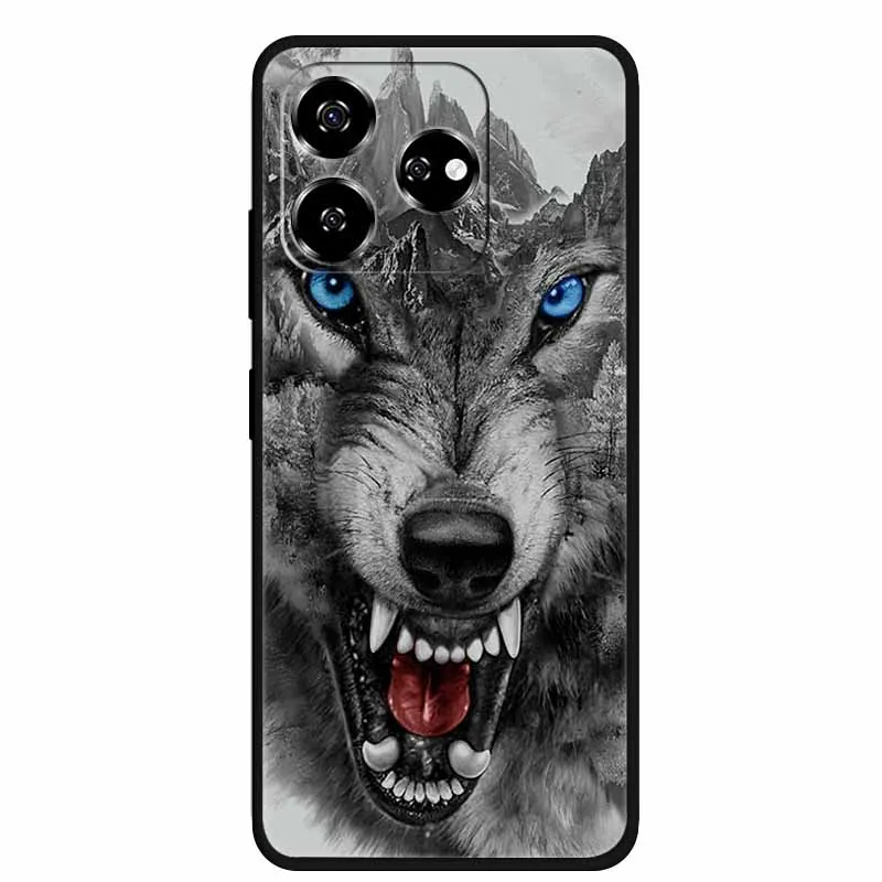 For ZTE Axon 60 Case Animals Cool Wolf Silicone TPU Soft Bumpers On for ZTE Blade V60 / Axon60 4G Z2356 Protector Covers Capa