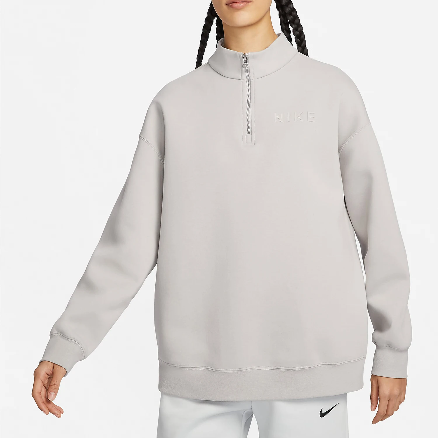 Nike Official Genuine Spring New Women's Casual Half-zip Pullover Hoodie HF5175-012