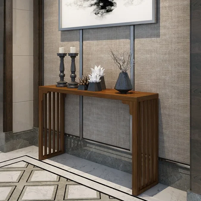 New Chinese Solid Wood Table Simple Modern Living Room Hallway Corridor against the Wall Buddha Shrine Altar