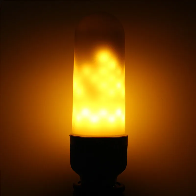 E27 6W 99 LED Flicker Flame Fire Yellow Corn Light Lamp Bulb 2835 SMD Home Halloween Decor AC85V-265V 1800K