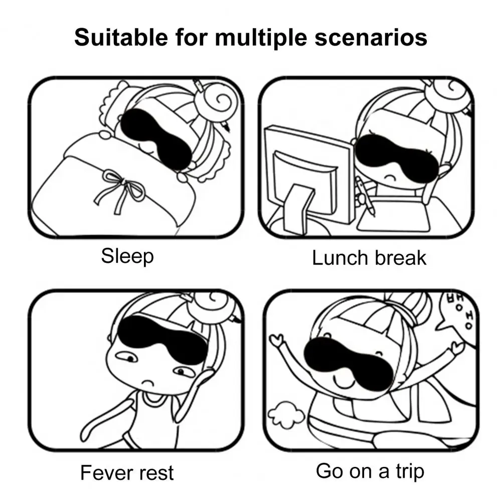 Train Travel Eye Masque 3d Memory Foam Sleep Mask for Adults Kids Adjustable Blindfold Eye Shade Comfortable Night for Travel