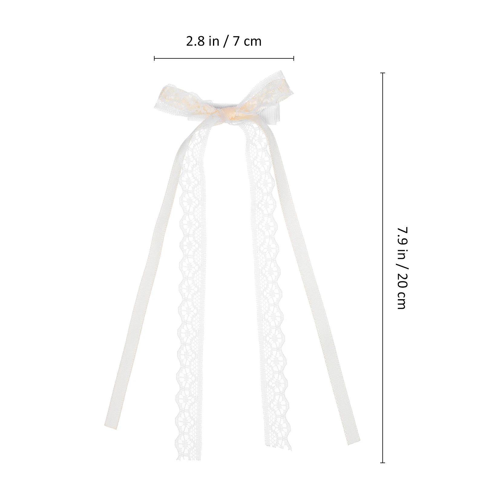 

2 Pcs Lace Bow Hair Clips Cream White Butterfly Accessories Women Girls Adults Big Bows Hairbows Shine Elegant