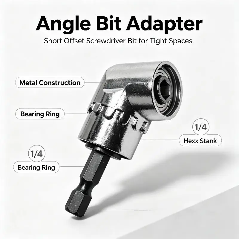 105° Angle Screwdriver Joint Electric Drill Corner Attachment Extension Socket Tool For Screwdriver For Home DIY Woodworking