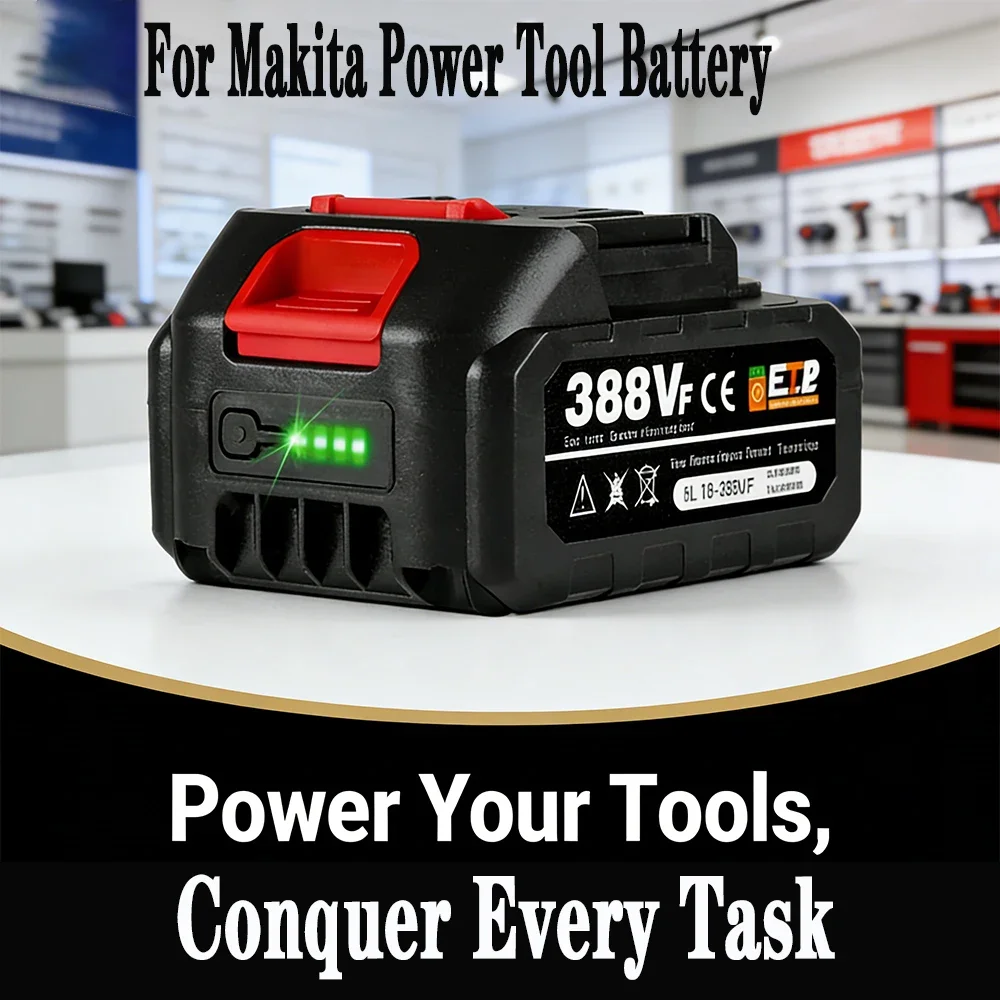 

Portable 18V Lithium Ion Replacement Battery for Makita BL1815 BL1830B BL1840B BL1850B BL1860 Heavy Duty Power Tool Battery