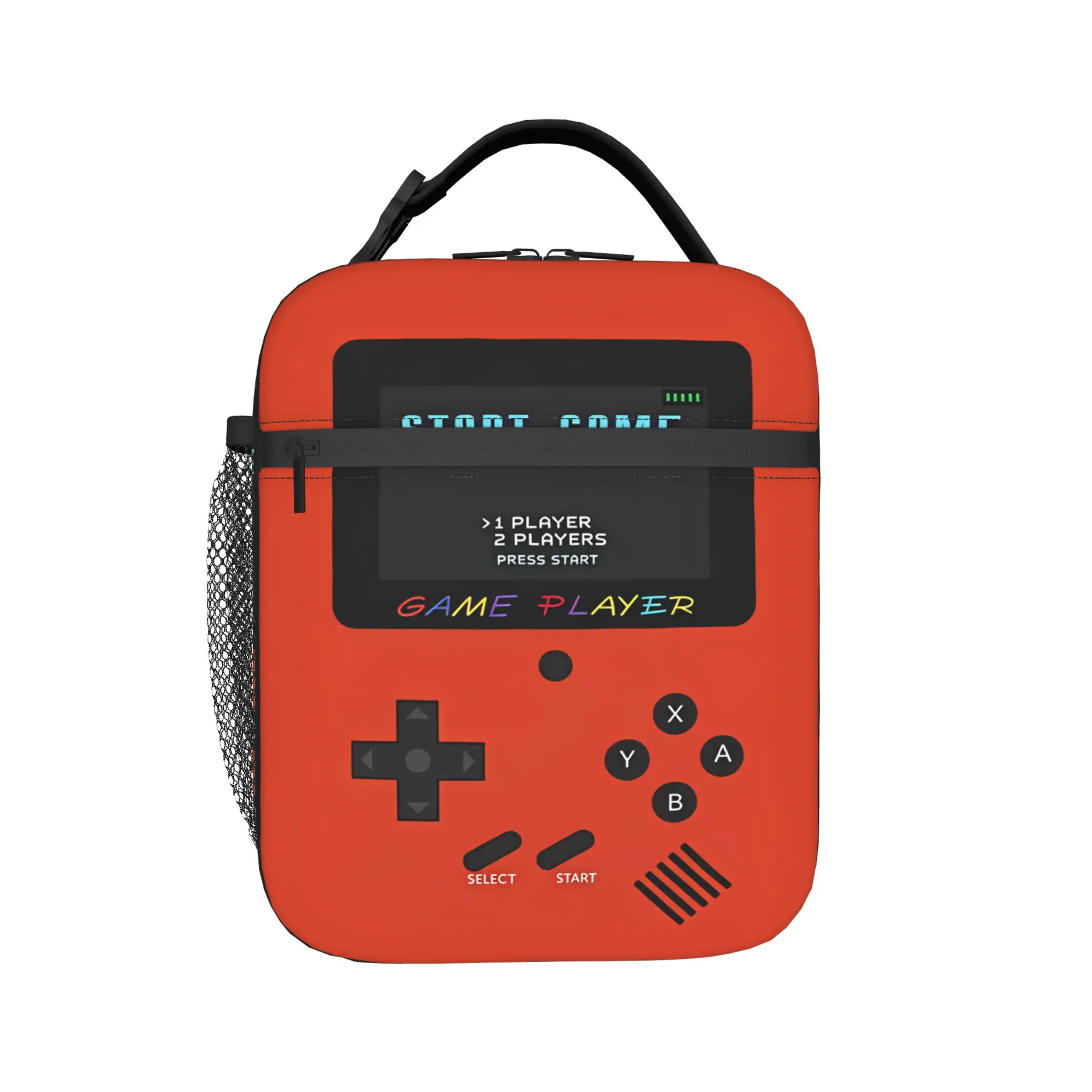 Games Console Handheld Insulated Lunch Bag For Boys/Girls Children Best Gifts 2D Flat Cartoon Lunch Box Bag