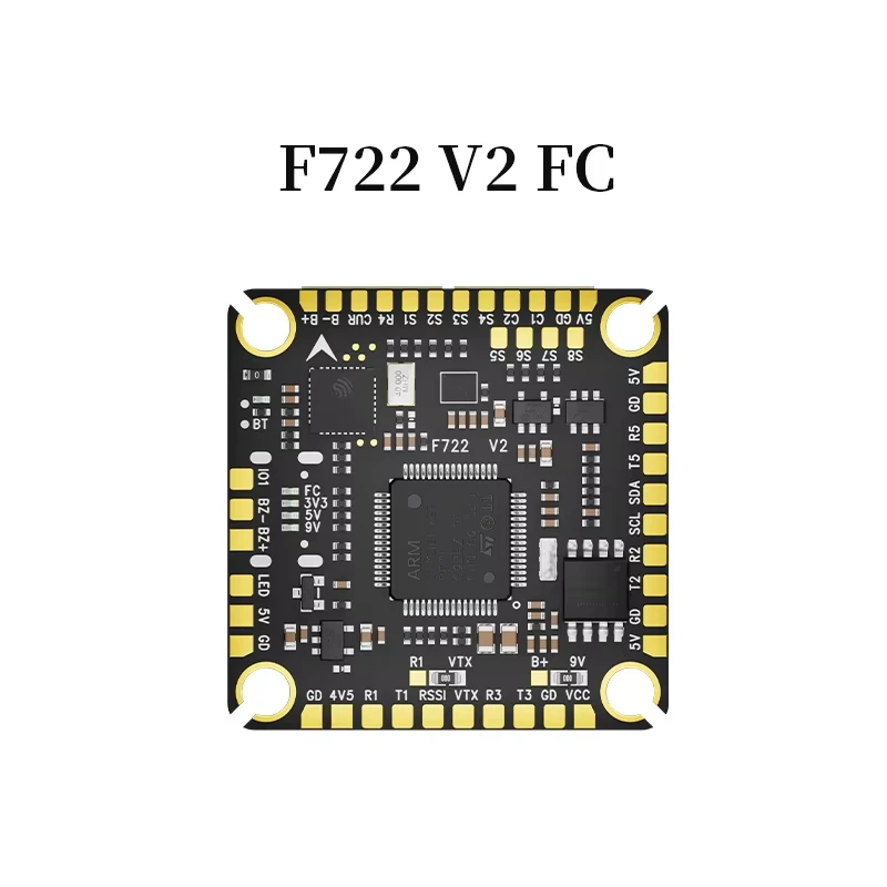 

Aocoda-RC F722 V2 FPV Flight Controller STM32F722 ICM42688-P 3-8S 16MB BlackBox,30.5x30.5mm FPV FC For FPV Racing Drones