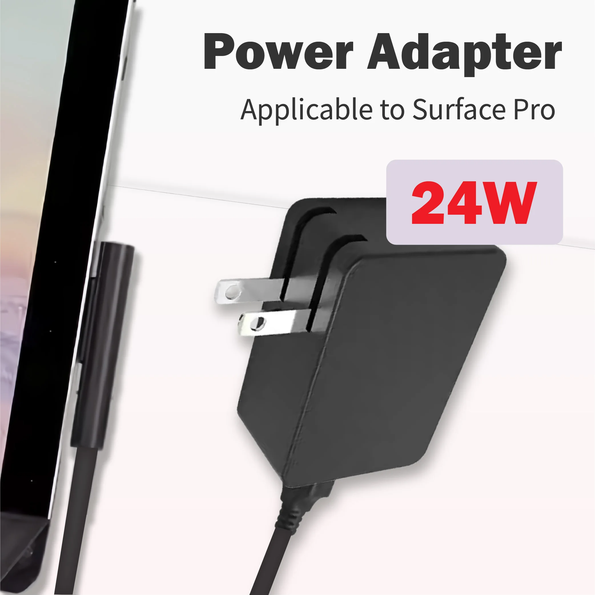 24W محول شاحن 24 وات لجهاز Microsoft Surface Go/Go 2/Go 3 Surface Pro 3 Pro 4 Pro 5 M3 1631/1724/1796 15V 1.6W