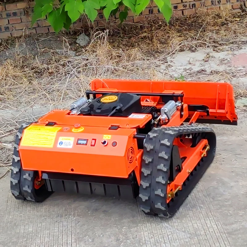 Настраиваемая интеллектуальная газонокосилка промышленного класса с дистанционным управлением, подходящая для обрезки газонов и травяных клопов.