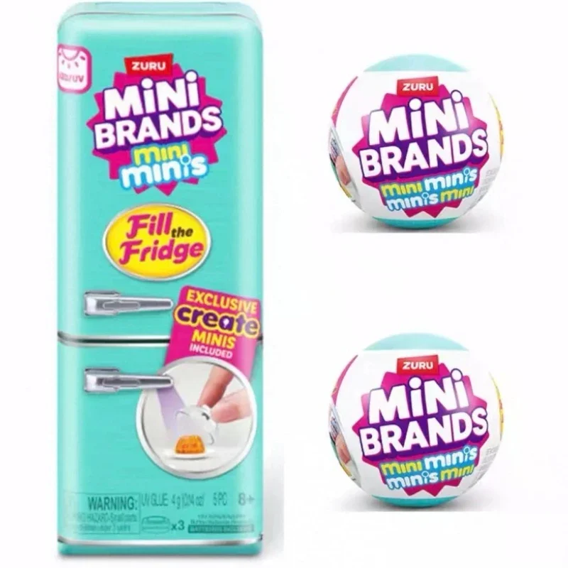 Bola surpresa mini marcas geladeira geladeira série de alimentos caixa cega brinquedos mini figura modelo mistério coleção crianças presentes